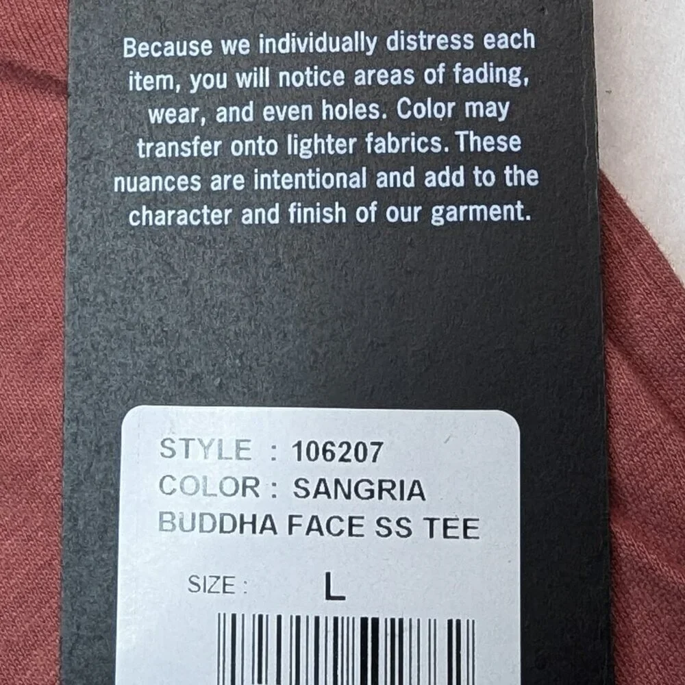 NWT True Religion Mens Sangria Cotton Buddha Face SS Tee Graphic T-Shirt $59